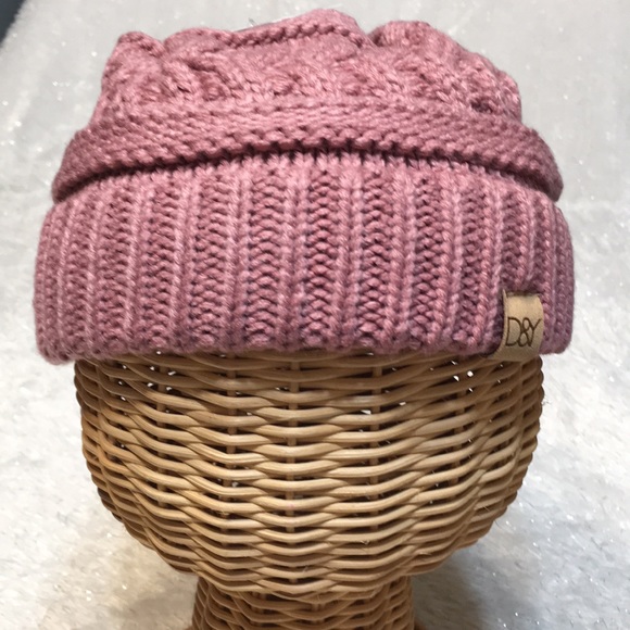 NEW hat 3 in 1 D&Y Dusty Rose ponyflo - Picture 5 of 8